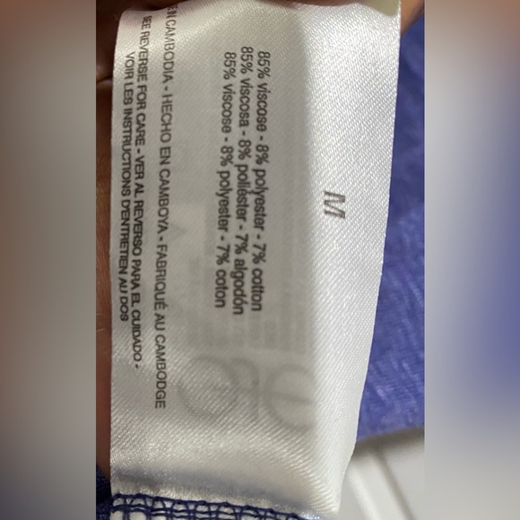 Jessica Simpson Finlee Heather Blue Violet Midi Casual Shirt Dress Size Medium - Picture 7 of 7